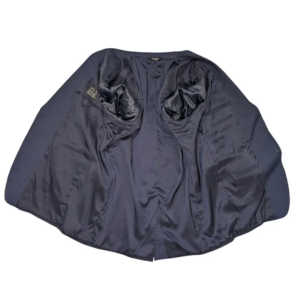 Jos A Bank Travelers Collection Navy Blue 100% Wool Blazer Sport Coat‎ 48L
